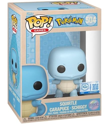 Amazon.com: Funko POP! Games: Pokemon - Squirtle [Flocked] #504